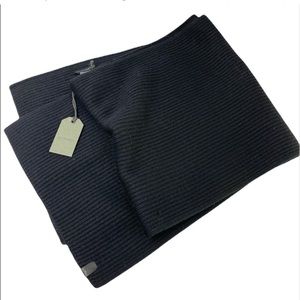 ALL SAINTS 100% Merino Wool NEW Rib Knit Scarf Black